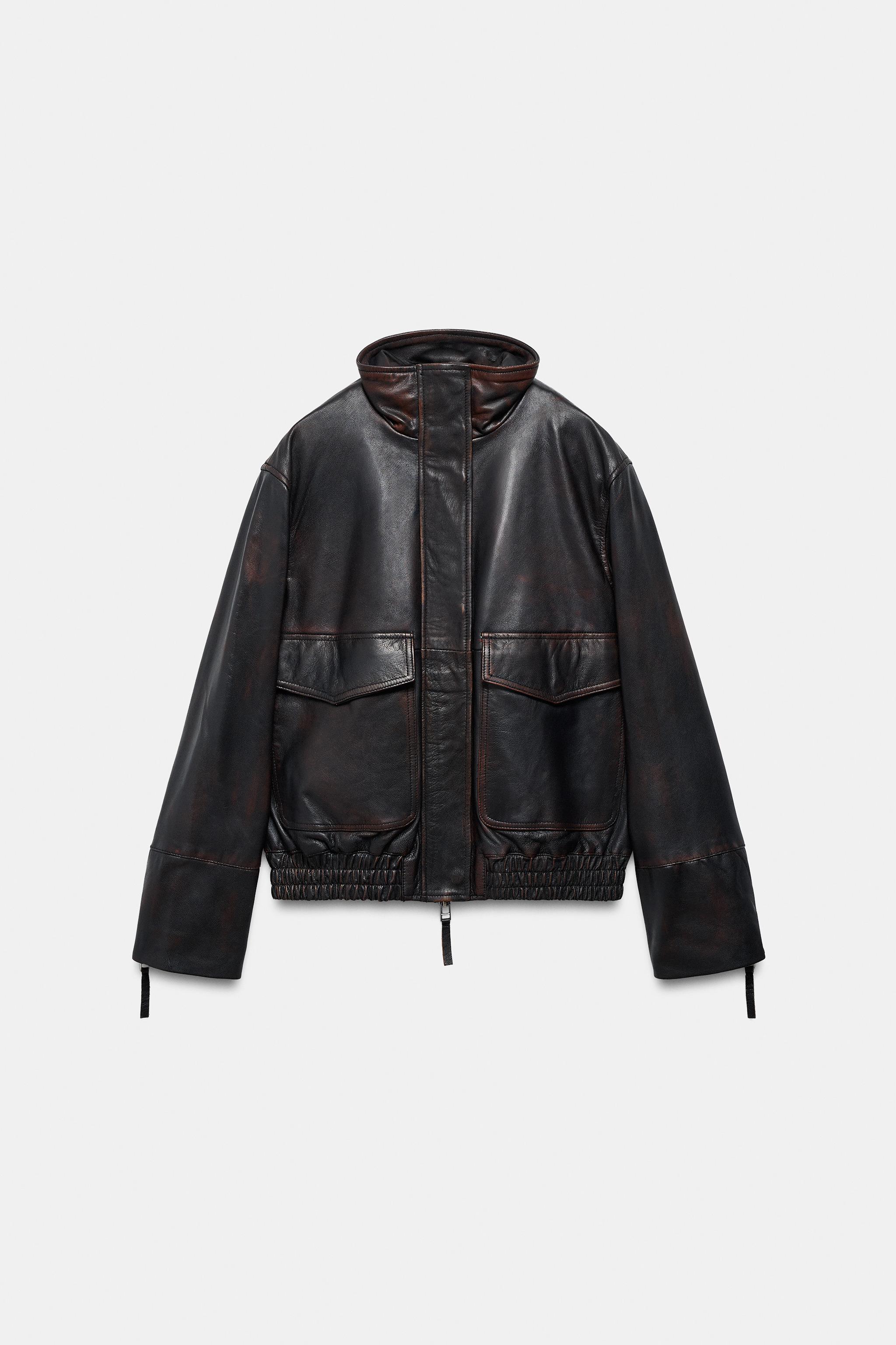 100% LEATHER BOMBER JACKET ZW COLLECTION LIMITED EDITION